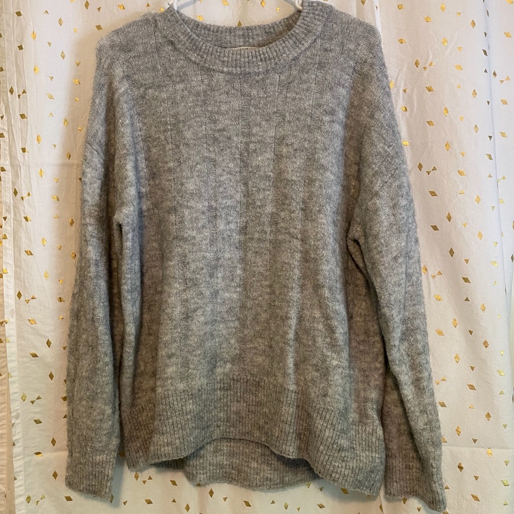 Grey fuzzy sweater